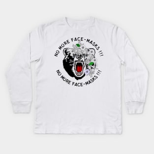 No more Face Masks Kids Long Sleeve T-Shirt